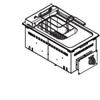 Friggitrice elettrica 8 lt. da incasso - 3 Kw. - Dim.cm. 35x60