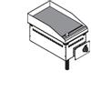 Fry Top elettrico da incasso. Piano cottura liscio - 3 Kw. - Dim.cm. 35x60