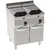 Friggitrice a 2 vasche da lt. 14+14 ELETTRICA. Dim.cm. 70x70x85H. - Assorbimento 21.6 Kw.