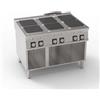 Cucina elettrica 6 piastre. Dim.cm. 120x90x85H. - Kw. 24