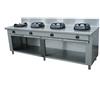 Cucina etnica WOK a 4 fuochi. Cm. 200x50x85H.