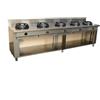 Cucina etnica WOK a 5 fuochi. Cm. 300x70x85H.