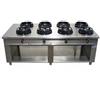 Cucina etnica WOK a 8 fuochi. Cm. 200x110x85H.