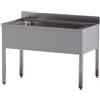 Ristotecno Lavapentole ad 1 vascone. Altezza vasca cm. 35. Prof. 60 - Senza ripiano - 120x60x85H - SENZA ruote - AISI 430