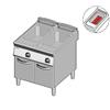 Friggitrice a GAS a 2 vasche da lt. 13+13. Dim.cm.80x90x85H. - Potenza termica 23 Kw. - Scambiatori calore in vasca