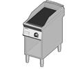Fry Top ELETTRICO con piano di cottura RIGATO. Dim.cm. 40x90x85H. - Assorbimento 6 Kw.