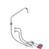 Ristotecno Miscelatore lavello Industriale canna cm. 30 e comandi a pedale - Acqua CALDA e FREDDA