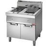Friggitrice a 2 vasche da lt. 10 + 10 ELETTRICA. Dim.cm. 70x70x85H. - Potenza assorbita 15 Kw.