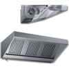 Ristotecno Cappa aspirante Snack con motore - schiena e tetto in lamiera zincata - prof. 70 cm - 180x70x45H - AISI 430