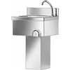 Ristotecno Lavamani in acciaio inox a colonna con comando a ginocchio. Cm. 50x40x80H.