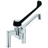 Ristotecno Miscelatore Biforo con canna cm. 30 e leva in plastica nera cm. 30 - attacchi 1/2''