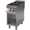 Cucina a GAS 2 fuochi a fiamma libera. Dim.cm. 40x90x85H. - Potenza termica 13 Kw.