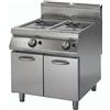 Friggitrice a 2 vasche da lt. 13 +13 a gas. Dim.cm. 80x90x85H. - Potenza termica 24 Kw.