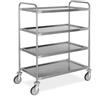 Carrello di servizio INOX a 4 ripiani - Dim.cm. 98x51x126H.