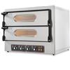 Forno Pizza elettrico 2 camere. Capacità 4 pizze Ø 30 cm. - Kw. 6.4 - Porta in Vetro