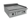 Fry Top a gas da banco con piano ½ LISCIO e ½ RIGATO. Dim.cm. 70x70x27H. - Potenza termica 12.00 Kw.