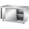 Ristotecno Tavolo armadiato con scorrevoli, senza alzatina posteriore. Prof. 70 [PRONTA CONSEGNA] - 200x70x85h