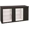 Banco refrigerato Back Bar a 2 sportelli in VETRO. Temp. +2°/+8°C. Dim.cm. 146x51x86H