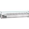 Vetrina refrigerata portacondimenti GN 1/3 - Capacità 6 GN 1/3 - 160x38,7x47,5H cm - Motore a sinistra