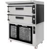Forno Pizza elettrico 2 camera. Capacità 9+9 pizze Ø 35 cm. Con cella di lievitazione e cappa - Kw. 40,3