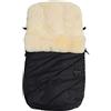Kaiser 65420-25 Sacco termico per passeggino in lana d'agnello, Paat, colore: Nero