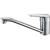 Ibergrif Rubinetto Lavello Cucina Miscelatore Monocomando - 360° Girevole, Regolazione Caldo/Freddo, Risparmio Idrico | Installazione Rapida, Finitura Cromato Classico & Acciaio Inox