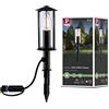 Paulmann 94323 Plug & Shine Lampada da esterni LED Minipoller Classic IP44 incl. 1x2 Watt dimmerabile chiaro metallo 3000 K E14