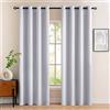MIULEE Tende Oscuranti per Interni 2 Pezzi, Tenda Grigio Bianco Moderna per Soggiorno, Tenda Oscurante Finestra Camera da Letto Salotto, Tende Termiche Isolanti per Interni con Anelli, 2X 140x225 CM