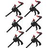 KAHEIGN F-Bar Morsetto da Falegname, 6PZ Lavorazione Legno Strettoi 4inch Clip Strumento Grip Quick Release a cricchetto Spremere Utensili a Mano
