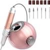 Delanie Fresa per Unghie Professionale per Manicure e Pedicure Rimozione Gel, Trapano Elettrico per Unghie Velocità Regolabile 35000 Giri Oro Rosa (Versione Ricaricabile)
