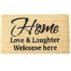 La Finesse dm146 Decorativo Coir D'ingresso Porta Stuoia, Home, Love & Laughter, 70 cm x 40 cm