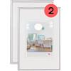 walther design cornice argento 30 x 45 cm confezione doppia, cornice in plastica New Lifestyle KV045SD