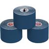 ALPIDEX Nastro Kinesiologico Tanti Colori 1/3/ 6/12 Rotoli 5 m x 5,0 cm E-Book Esempi Applicazione Tape Kinesiologico Muscolare Cerotto, Colore:blu scuro, Quantità:3 rotolo
