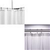 Sealskin Easy Roll Set combinato , confezione tutto in uno per appendere una tenda da doccia tenda Clear 180x200 cm, Bianco/Trasparente