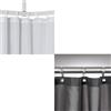 Sealskin Easy Roll Set combinato , confezione tutto in uno per appendere una tenda da doccia tenda Madeira 180x200 cm, Grigio