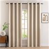 MIULEE Tende Oscuranti per Interni 2 Pezzi 140x225 CM, Tenda Beige Moderna per Soggiorno, Tende Coprente Termiche Isolanti per Interno con Anelli, Tenda Oscurante Finestra Camera da Letto Salotto