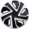 AUTO-STYLE J-Tec J13551 Set Di 4 Copricerchi St 13 Pollici Argento/Nero