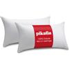 PIKOLIN Set 2 Federe Cuscino 75 x 40 cm in 100% Cotone Sanforizzato Extra Morbido - Copricuscini Traspiranti e Ipoallergenici con Chiusura a Cerniera e Lavabili