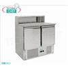 Saladette Refrigerata 2 Porte, piano in Granito con vano 5 Bacinelle GN 1 6, mod. G-PS900-FC