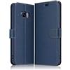 ELESNOW Cover per Samsung Galaxy S8, Flip Wallet Case Custodia per Samsung Galaxy S8 (Blu)