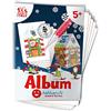 Sabbiarelli Sand-it For Fun - Album Casa di Natale 3D - 5 Cartoncini Adesivi A5 per Sand Art per Creare 1 Addobbo di Natale | SABBIA COLORATA NON INCLUSA | Lavoretti per Bambini da 5 a 12 anni