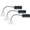 Paulmann 92478 Lampada LED Choose modulo Coin Set da 3 White Switch Tonda 3x6,5W Lampadina Satinato faretto da Incasso plastica 2700K 19.5 W, Chrome Matt, Insieme di 3, 3 unità