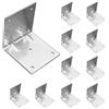 OMIDEAS 10 x Staffe Angolari (70 x 70 x 70) Squadretta giunzione, Piastra Staffa angolare a 90 gradi, Connettore di fissaggio per mobili in legno, zincato argento