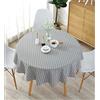 meioro Tovaglia Rotonda Tovaglia in cotone e lino Tovaglie semplici in twill Tovaglietta adatta per la decorazione della cucina domestica, varie dimensioni(Grigio,120 cm di diametro)