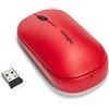 Kensington Mouse wireless doppio SureTrack - Design ambidestro e sottile, Per laptop, scrivanie o home office, Compatibile con Chrome, Mac, Windows & Android, Rosso (K75352WW)