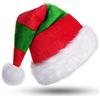 CITÉTOILE Cappello da Babbo Natale, Cappello da Babbo Natale per Adulti Unisex, Lussuosa Decorazione Della Testa di Natale, Doppio Strato a Strisce rosse e verdi