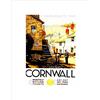 Wee Blue Coo Travel CorNWALL England Village Harbour, stampa artistica incorniciata, B12X10217
