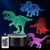 CENOVE Regali di Dinosauro, 4 Pezzi di Luce Notturna con Lampada a Dinosauro 3D con 16 Cambi di Colore e Telecomando, Regali per Bambini da 3 4 5 6+ anni (4 pcs)