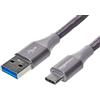 Amazon Basics Cavo di ricarica rapida da USB-C a USB-A 3.1 Gen 1, cavo intrecciato in nylon, alta velocità 5 Gbps, per Apple iPhone 16/15, iPad, Samsung Galaxy, tablet, laptop, 1.8 m, grigio scuro