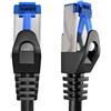 KabelDirekt - 3 m - Cavo Ethernet, patch e di rete (connettori RJ45, per la massima velocità di trasmissione della fibra ottica, ideale per reti Gigabit/LAN, router/modem, switch, argento/nero)